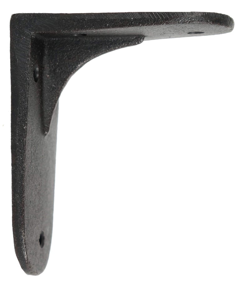 NACH Decorative Shelf Brackets, 2 Pack of 4.3 x 2 x 3.5 inch, Black Cast Iron Shelving Brackets - Metal Shelf Supports- Decorative L Brackets - Image 2
